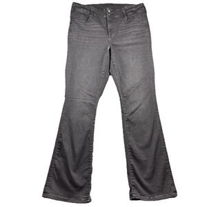 American Eagle Women High Rise Skinny Kick Bootcut Jeans Black Gray 16 G250
